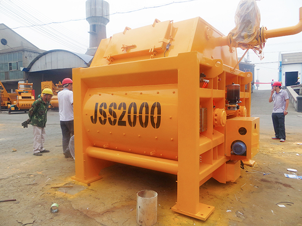 JSS2000 twin shaft portable concrete mixer