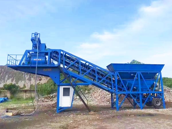 AJY-35 mobile concrete batching plant Philippines