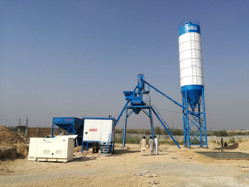 AJ 25 stationary concrete batch plant