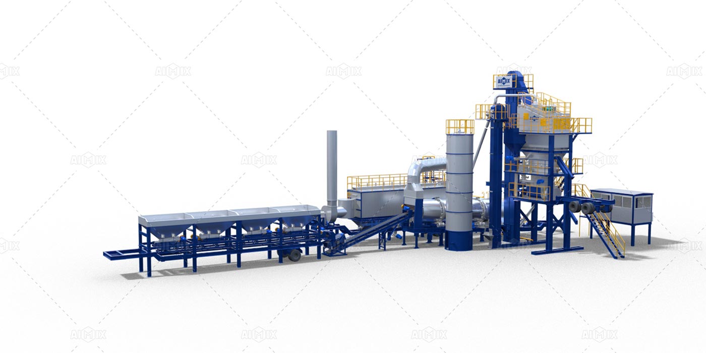 mobile forced asphalt mixing machine