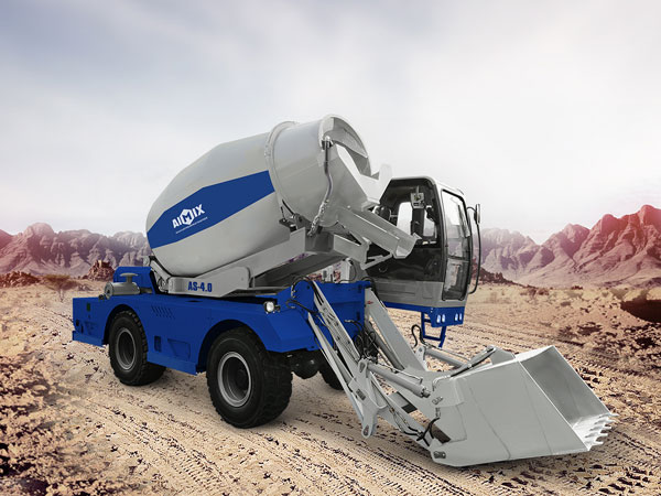 self loading concrete mixer